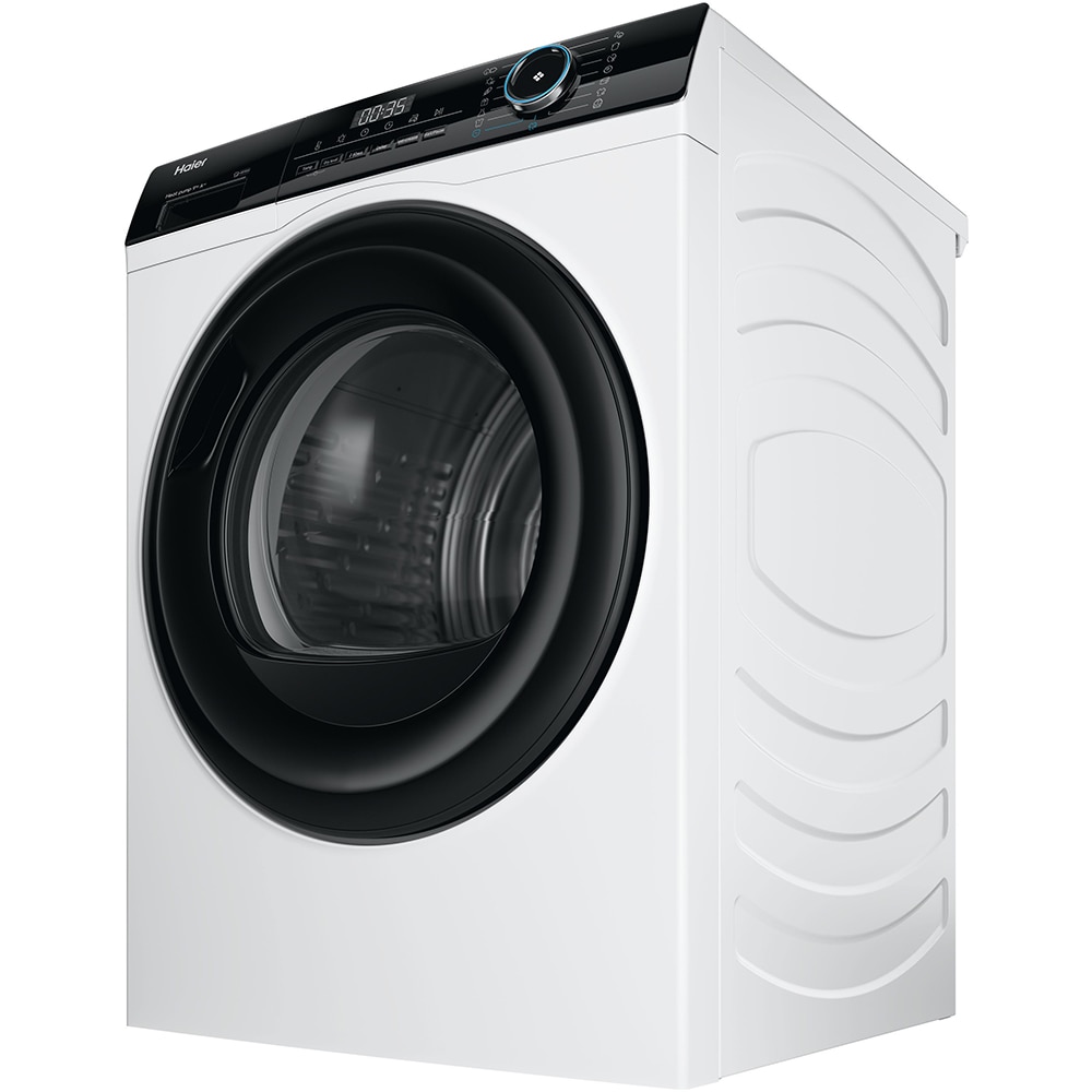 Uscator de rufe HAIER HD90-A2939-S, Pompa de caldura, 9 kg, 15 programe, Clasa E, alb