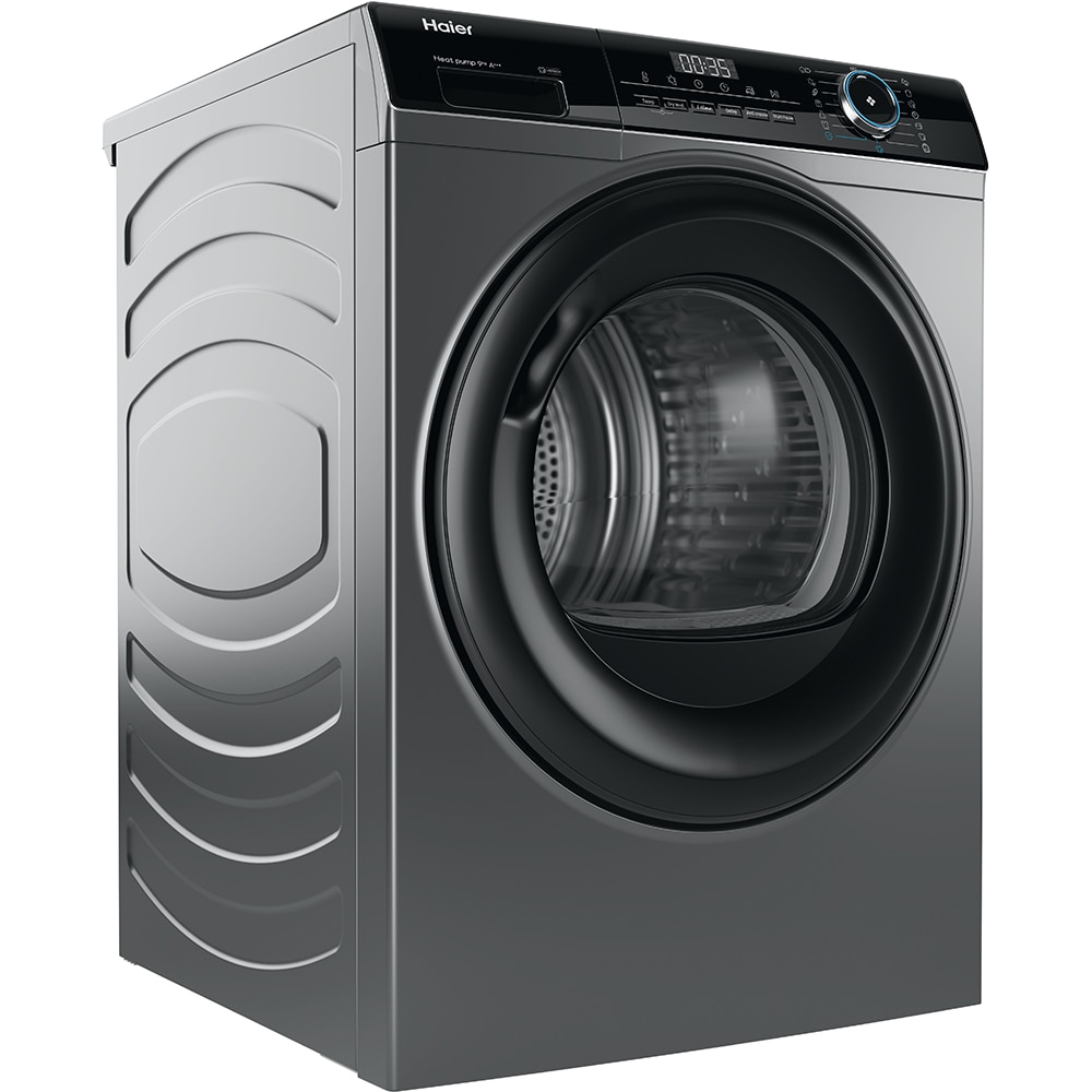 Uscator de rufe HAIER HD90-A3939R-S, Pompa de caldura, 9 kg, 15 programe, Clasa C, antracit