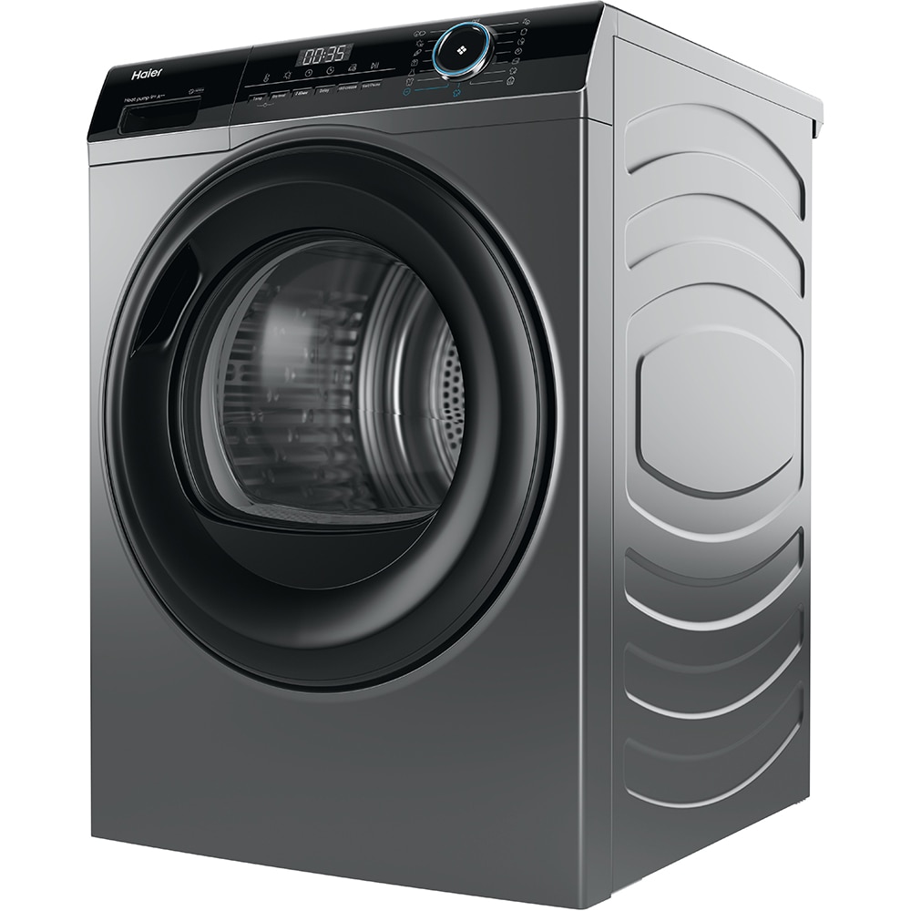 Uscator de rufe HAIER HD90-A3939R-S, Pompa de caldura, 9 kg, 15 programe, Clasa C, antracit