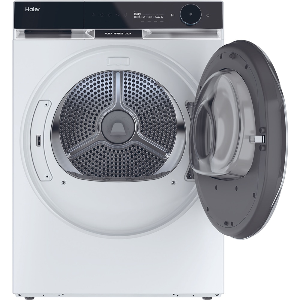 Uscator de rufe HAIER HD90-A3Q397U1-S, Pompa de caldura, 9 kg, 17 programe, Clasa C, Wi-Fi, alb