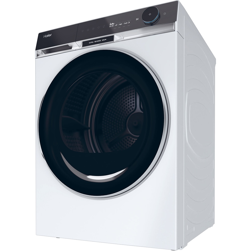 Uscator de rufe HAIER HD90-A3Q397U1-S, Pompa de caldura, 9 kg, 17 programe, Clasa C, Wi-Fi, alb