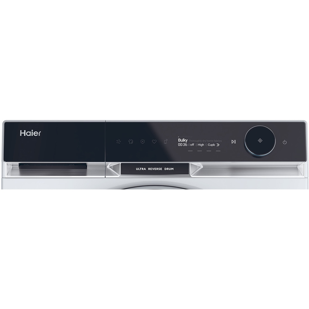 Uscator de rufe HAIER HD90-A3Q397U1-S, Pompa de caldura, 9 kg, 17 programe, Clasa C, Wi-Fi, alb