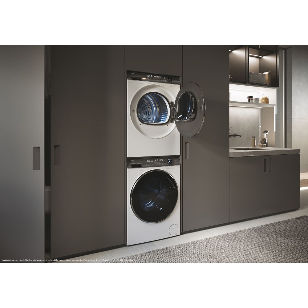 Uscator de rufe HAIER HD90-A3Q979U1, Pompa de caldura, 9 kg, 15 programe, Clasa C, Wi-Fi, alb