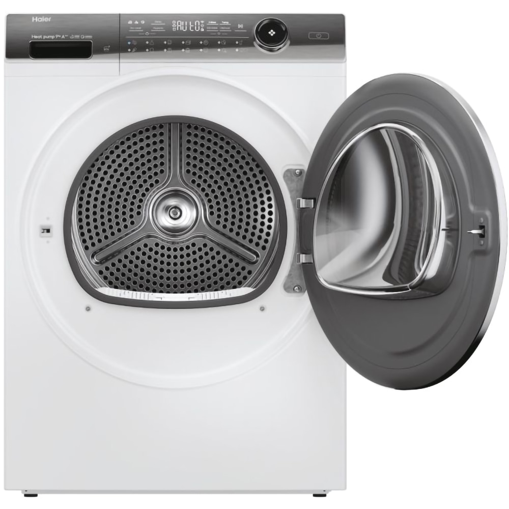 Uscator de rufe HAIER HD90-A3Q979U1, Pompa de caldura, 9 kg, 15 programe, Clasa C, Wi-Fi, alb