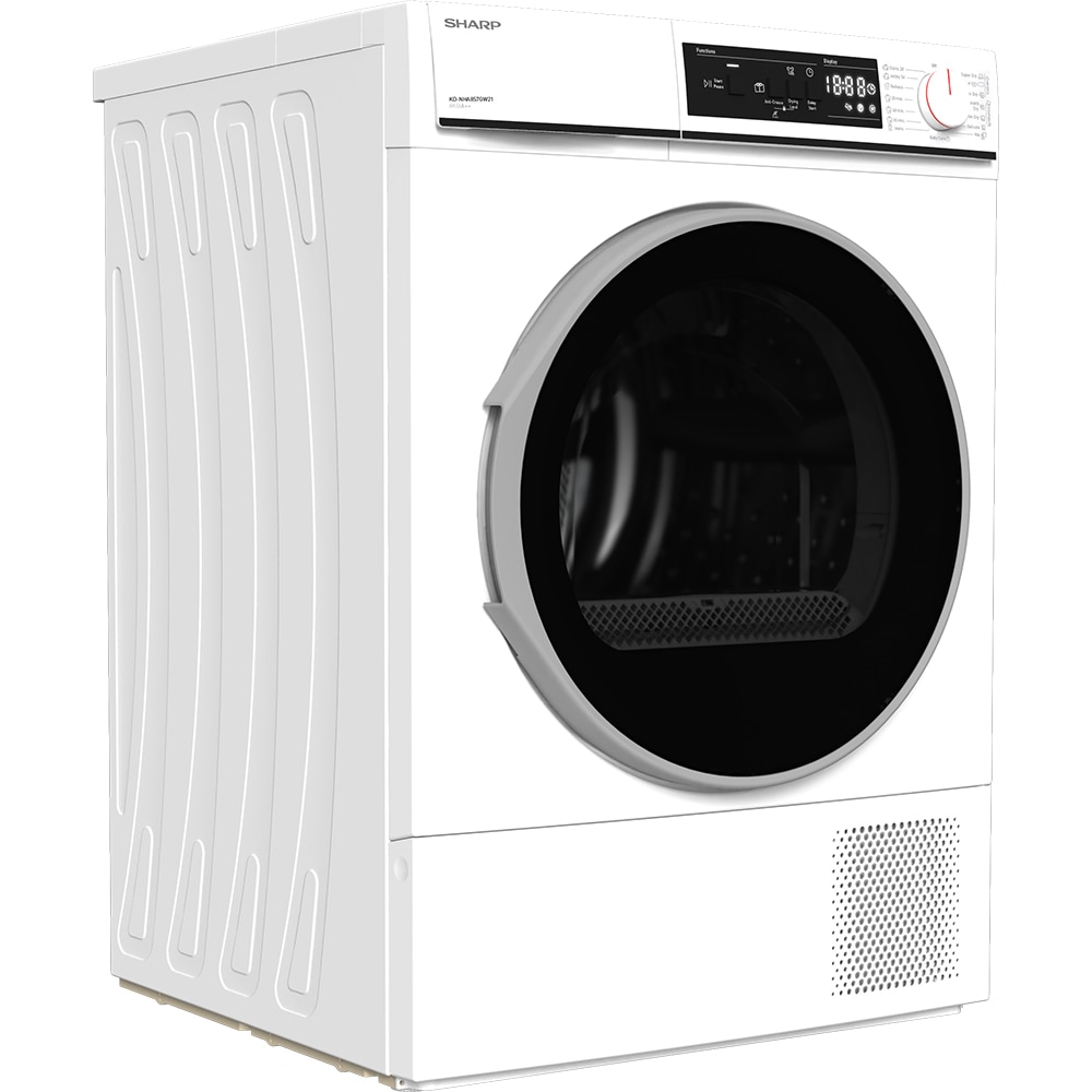 Uscator de rufe SHARP KD-NHA8S7GW21-EE, Pompa de caldura, 8 kg, 15 programe, Clasa A++, alb