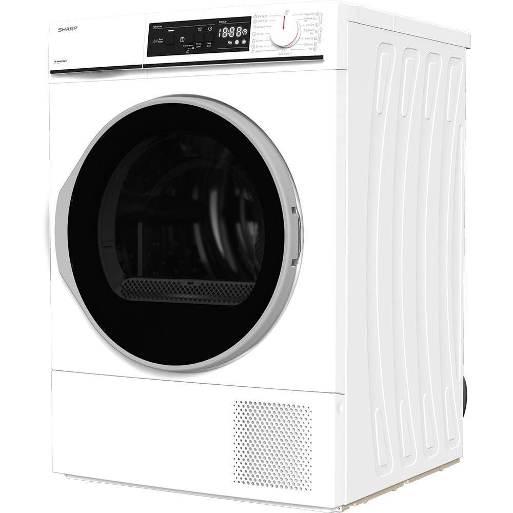 Uscator de rufe SHARP KD-NHA8S7GW21-EE, Pompa de caldura, 8 kg, 15 programe, Clasa A++, alb
