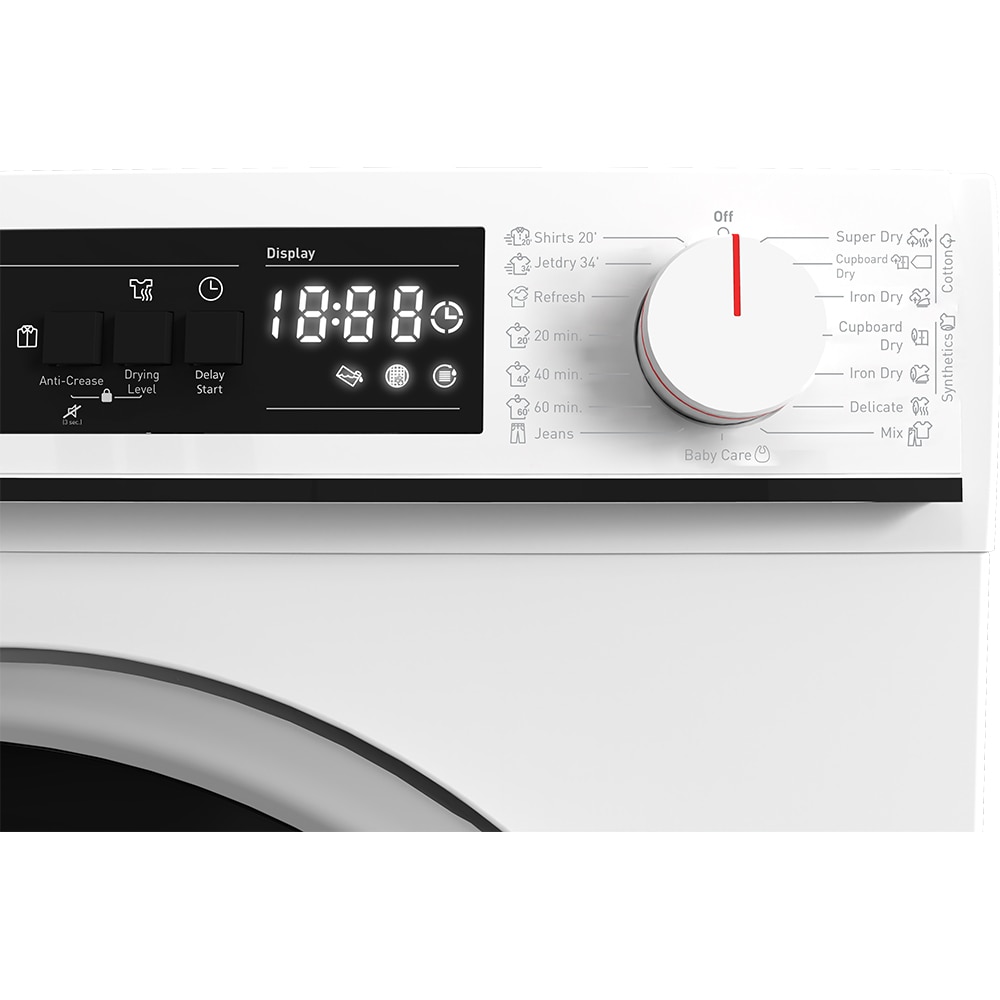 Uscator de rufe SHARP KD-NHA8S7GW21-EE, Pompa de caldura, 8 kg, 15 programe, Clasa A++, alb