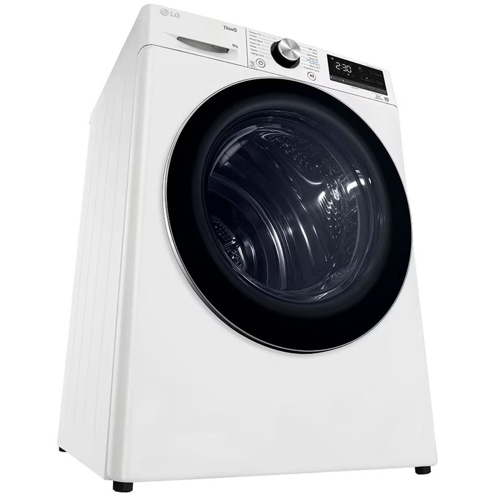 Uscator de rufe LG RH90V9AV2N, SmartThinQ, Condensare si pompa de caldura, 9 kg, 15 programe, Clasa C, alb