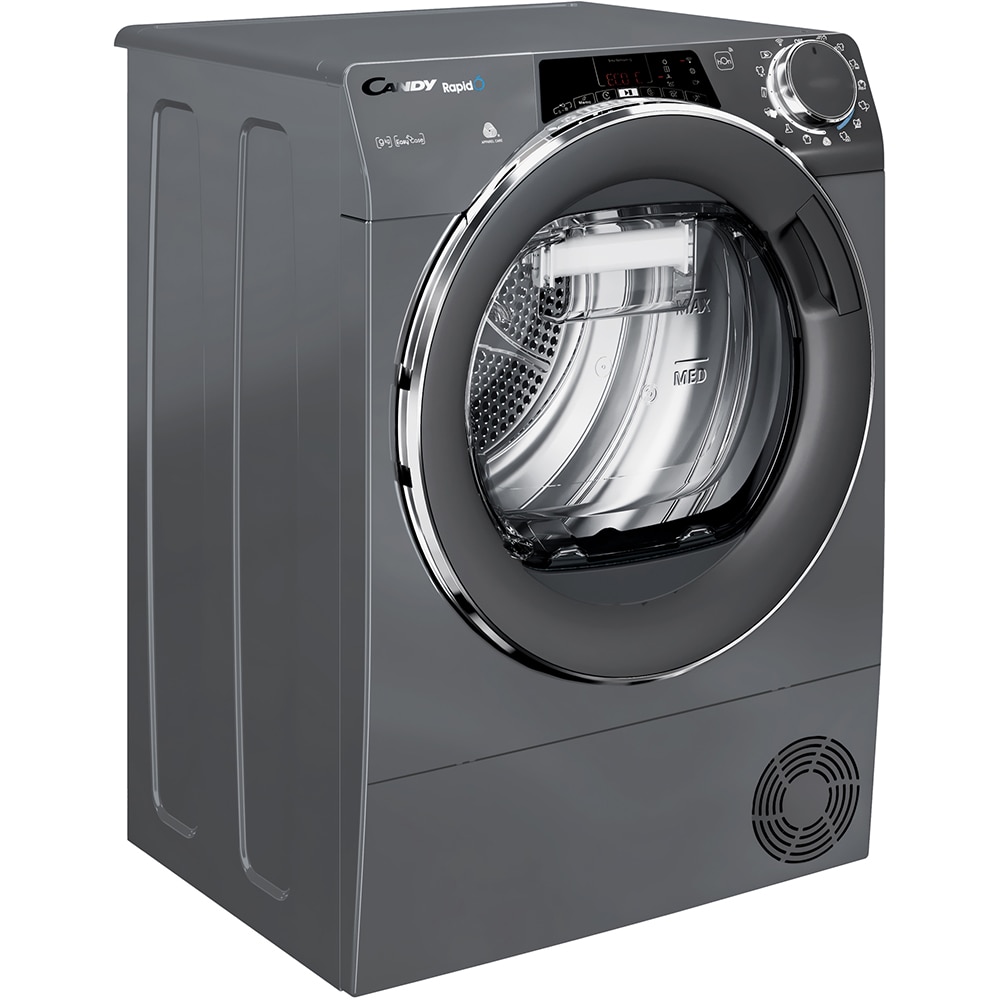 Uscator de rufe CANDY ROE H9A2TCERX-S, Pompa de caldura, 9 kg, 14 programe, Clasa E, Wi-Fi, antracit