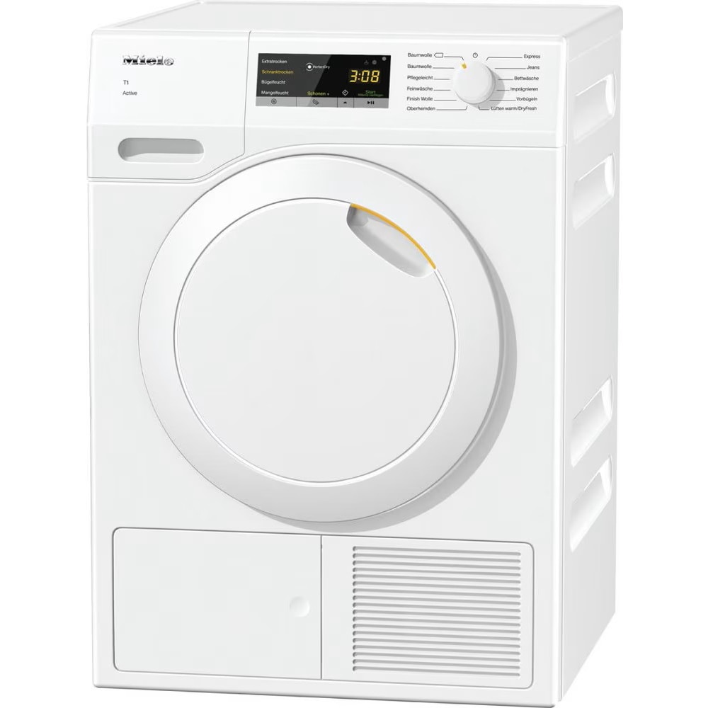 Uscator de rufe MIELE TCA 230 WP Active, Pompa de caldura, 7 kg, 12 programe, Clasa E, alb