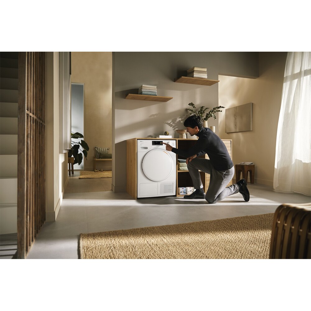 Uscator de rufe MIELE TSA 523 WP Active, Pompa de caldura, 8 kg, 12 programe, Clasa C, alb