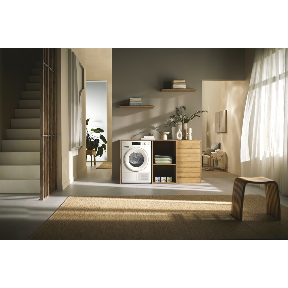 Uscator de rufe MIELE TSD 643 WP EcoSpeed, Pompa de caldura, 9 kg, 12 programe, Clasa C, Wi-Fi, alb