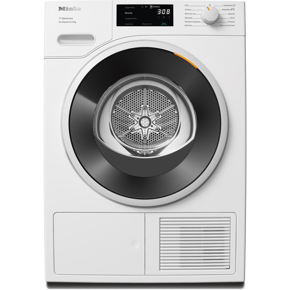 Uscator de rufe MIELE TSH 783 WP EcoSpeed, Pompa de caldura, 9 kg, 12 programe, Clasa C, Wi-Fi, alb