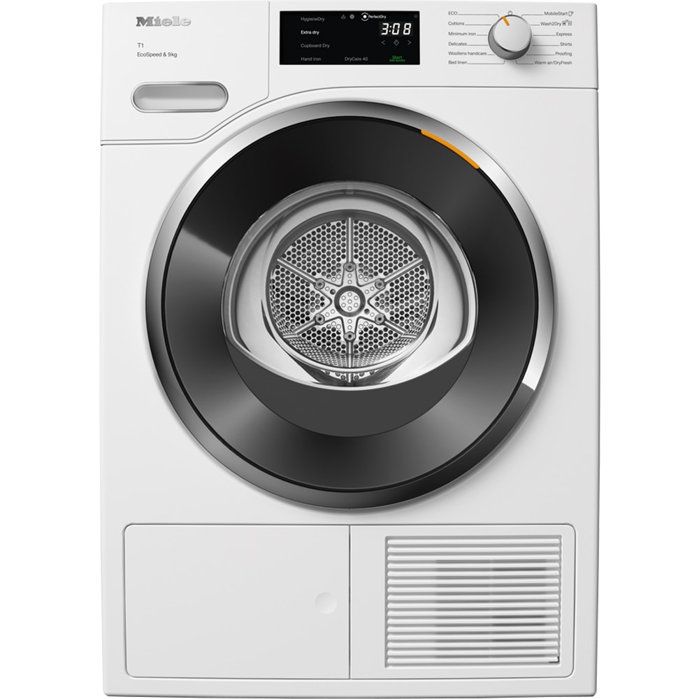 Uscator de rufe MIELE TWH 780 WP EcoSpeed, Pompa de caldura, 9 kg, 12 programe, Clasa C, Wi-Fi, alb