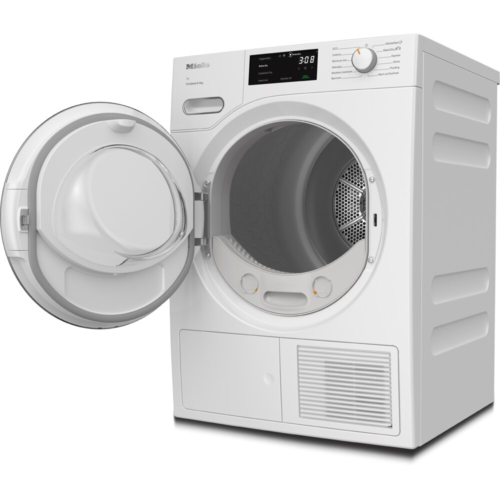 Uscator de rufe MIELE TWH 780 WP EcoSpeed, Pompa de caldura, 9 kg, 12 programe, Clasa C, Wi-Fi, alb