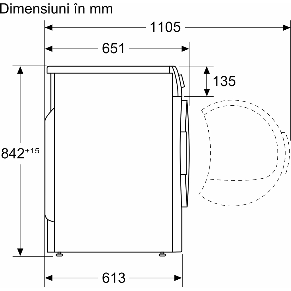 Uscator de rufe BOSCH WQB245A7BY, Condensare si pompa de caldura, 9 kg, 14 programe, Clasa C, alb