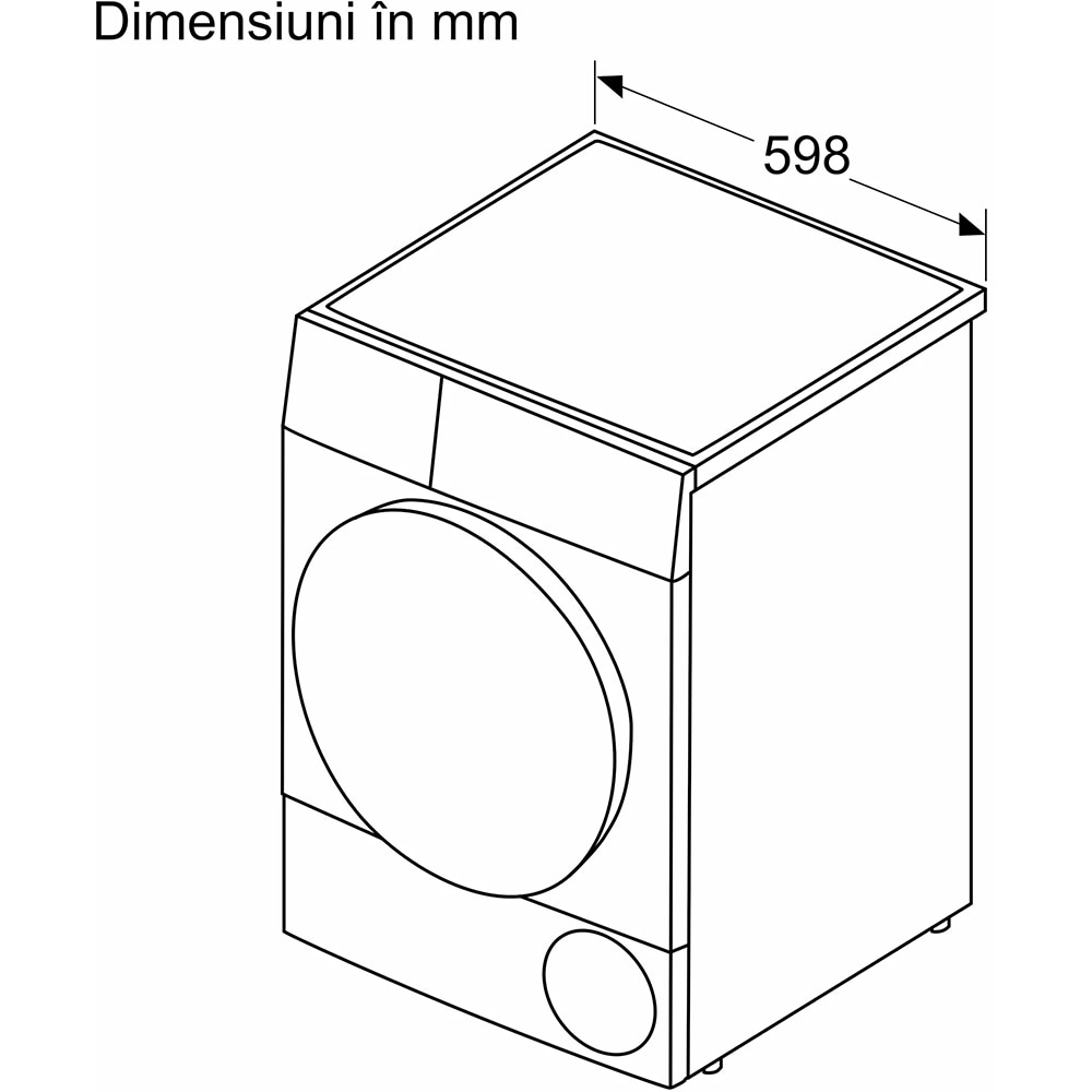 Uscator de rufe BOSCH WQB245A7BY, Condensare si pompa de caldura, 9 kg, 14 programe, Clasa C, alb