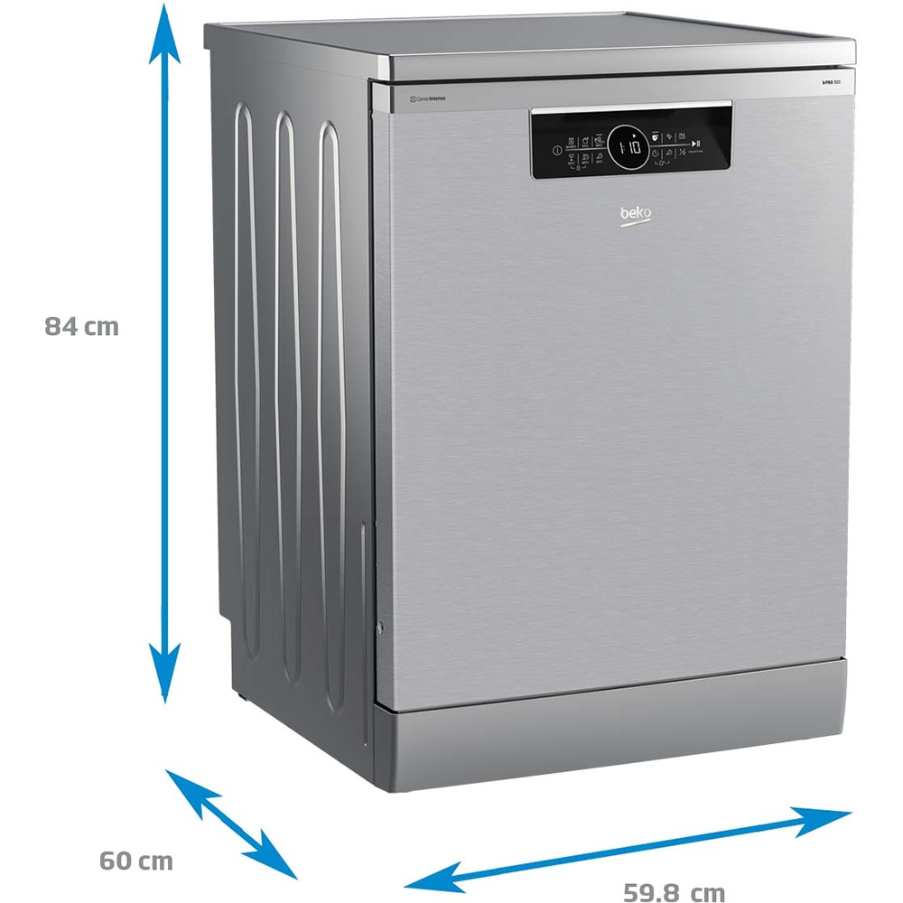Masina de spalat vase independenta BEKO BDFN36640XC, 16 seturi, 6 programe, 60 cm, Clasa C, inox