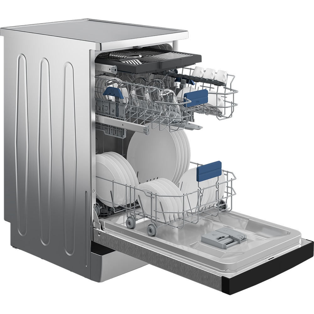 Masina de spalat vase independenta BEKO BDFS26046XQ, 10 seturi, 6 programe, 45 cm, Clasa C, argintiu