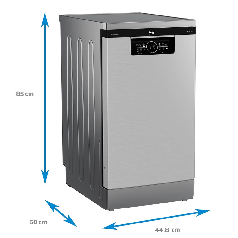 Masina de spalat vase independenta BEKO BDFS26046XQ, 10 seturi, 6 programe, 45 cm, Clasa C, argintiu