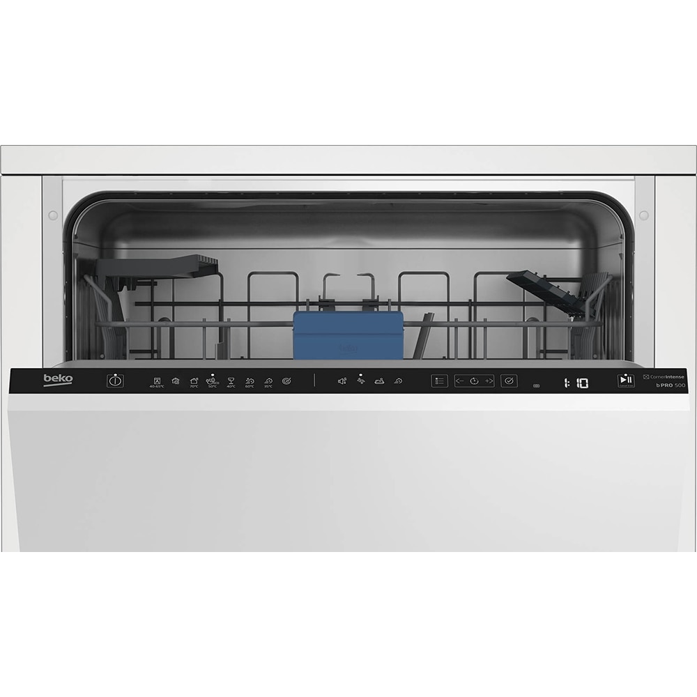 Masina de spalat vase incorporabila BEKO BDIN28450C, CornerIntense, 14 seturi, 8 programe, 60 cm, Clasa B, panou comanda negru