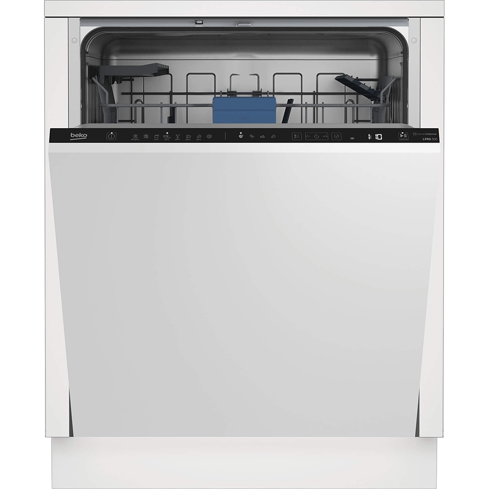 Masina de spalat vase incorporabila BEKO BDIN384D0C, CornerIntense, 14 seturi, 6 programe, 60 cm, Clasa C, panou comanda negru