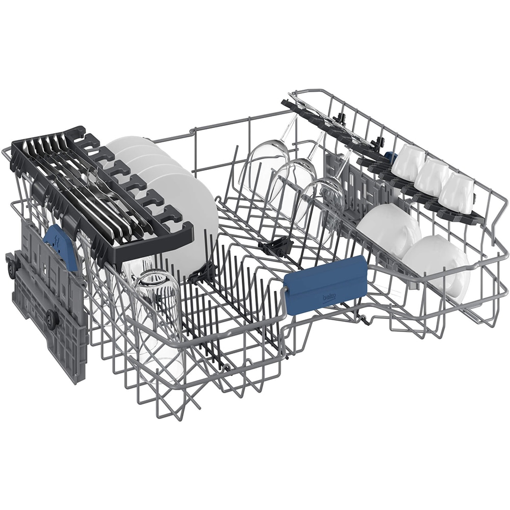 Masina de spalat vase incorporabila BEKO BDIN384D0C, CornerIntense, 14 seturi, 6 programe, 60 cm, Clasa C, panou comanda negru