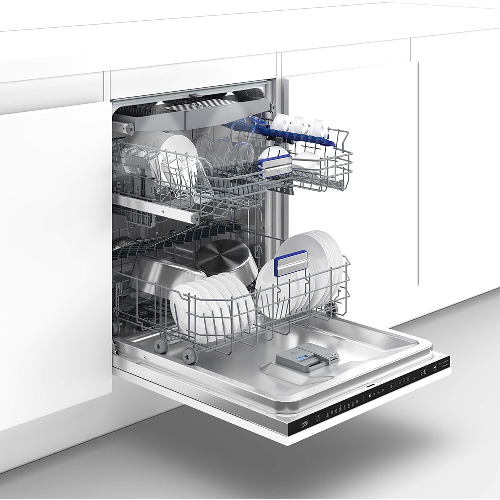 Masina de spalat vase incorporabila BEKO BDIN38647C, 16 seturi, 8 programe, 60 cm, Clasa C, panou comanda negru