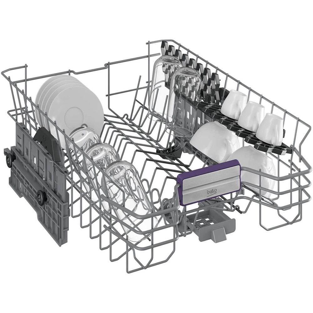 Masina de spalat vase incorporabila BEKO BDIS38040A, 10 seturi, 8 programe, 45 cm, Clasa C, panou comanda negru