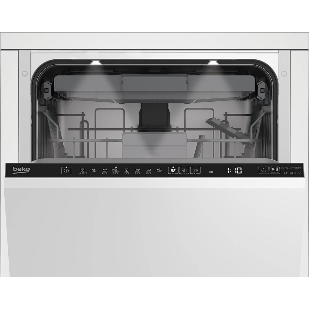 Masina de spalat vase incorporabila BEKO BDIS48E041Q, 10 seturi, 8 programe, 45 cm, Clasa C, panou comanda gri