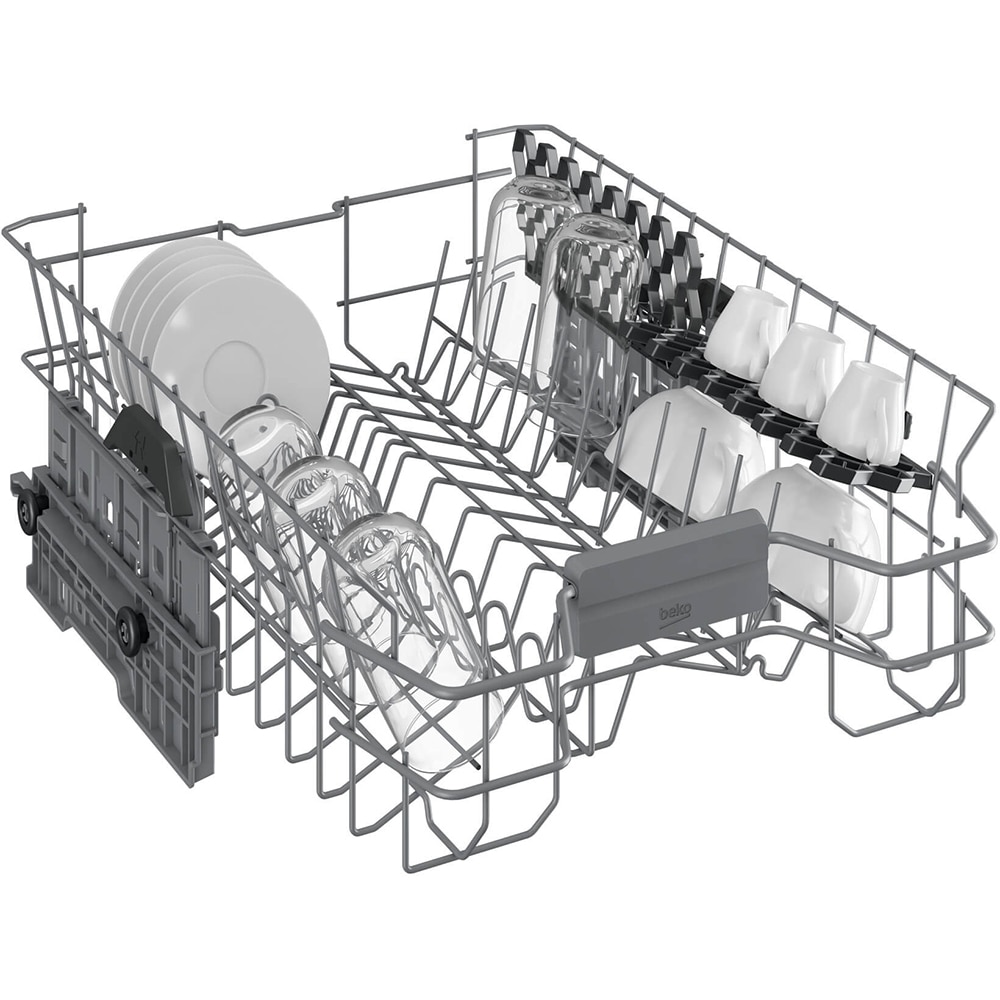 Masina de spalat vase incorporabila BEKO BDIS48E041Q, 10 seturi, 8 programe, 45 cm, Clasa C, panou comanda gri