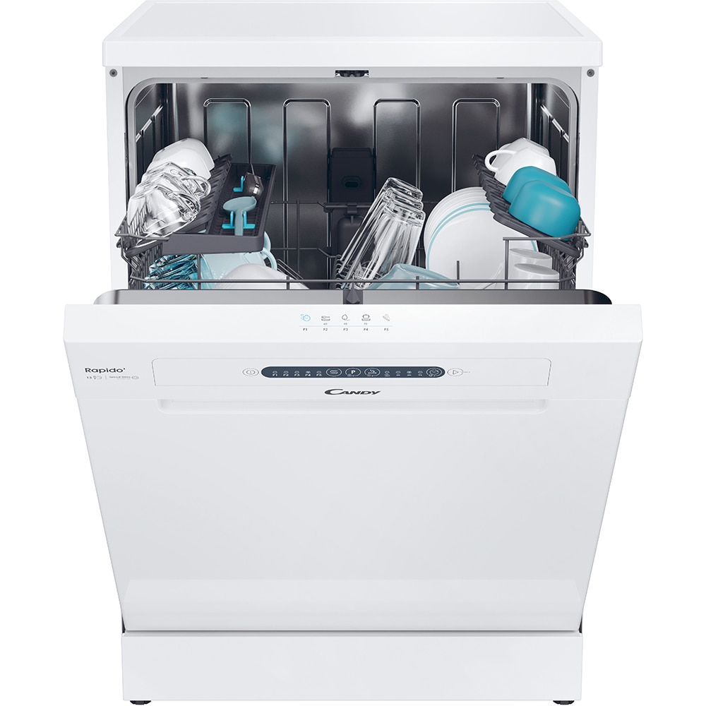 Masina de spalat vase independenta CANDY CF 3E7E0W, 13 seturi, 5 programe, 60 cm, Clasa E, alb