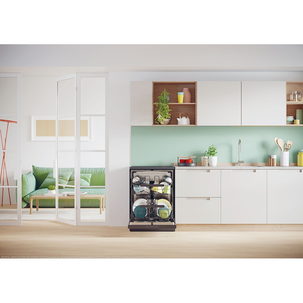 Masina de spalat vase independenta CANDY CF 5C4F0PA, 15 seturi, 8 programe, 60 cm, Clasa C, antracit