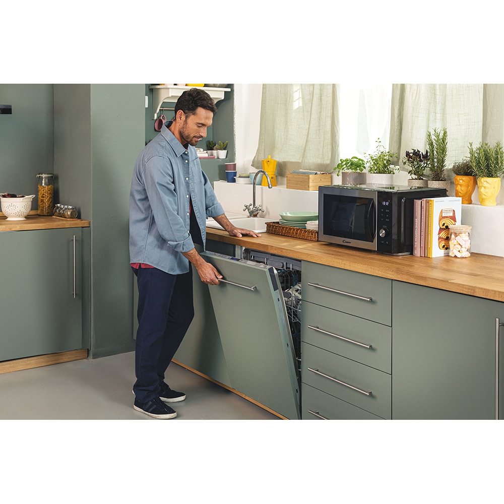 Masina de spalat vase incorporabila CANDY Rapido CI 6E7F1A, 16 seturi, 8 programe, 60 cm, Clasa E, panou comanda antracit