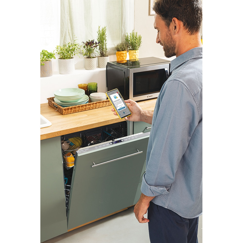 Masina de spalat vase incorporabila CANDY Rapido CI 6E7F1A, 16 seturi, 8 programe, 60 cm, Clasa E, panou comanda antracit