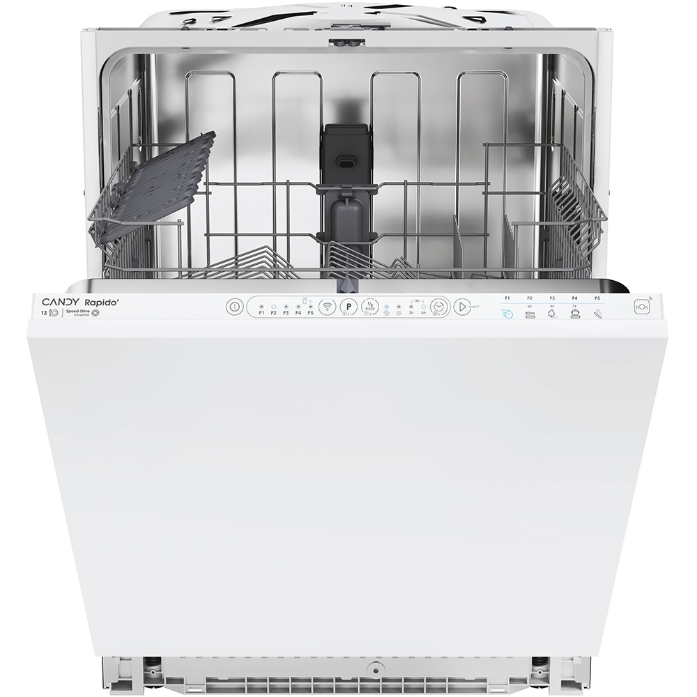 Masina de spalat vase incorporabila CANDY Rapido CIP 3E7L0W, 13 seturi, 5 programe, 60 cm, Clasa E, panou comanda alb