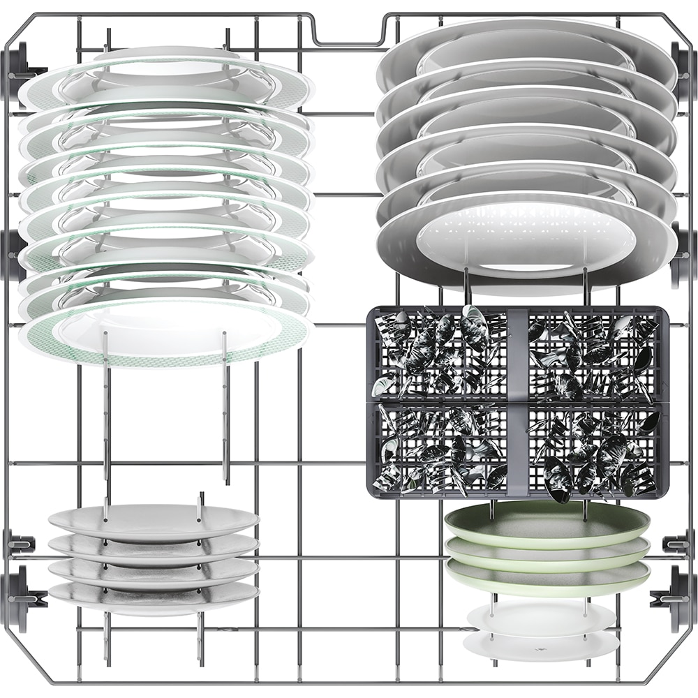 Masina de spalat vase incorporabila CANDY Rapido CIP 3E7L0W, 13 seturi, 5 programe, 60 cm, Clasa E, panou comanda alb