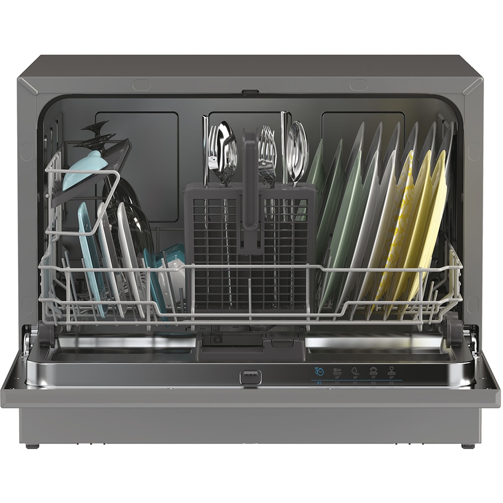 Masina de spalat vase independenta CANDY CP6E51LS, 6 seturi, 5 programe, 55 cm, Clasa E, argintiu