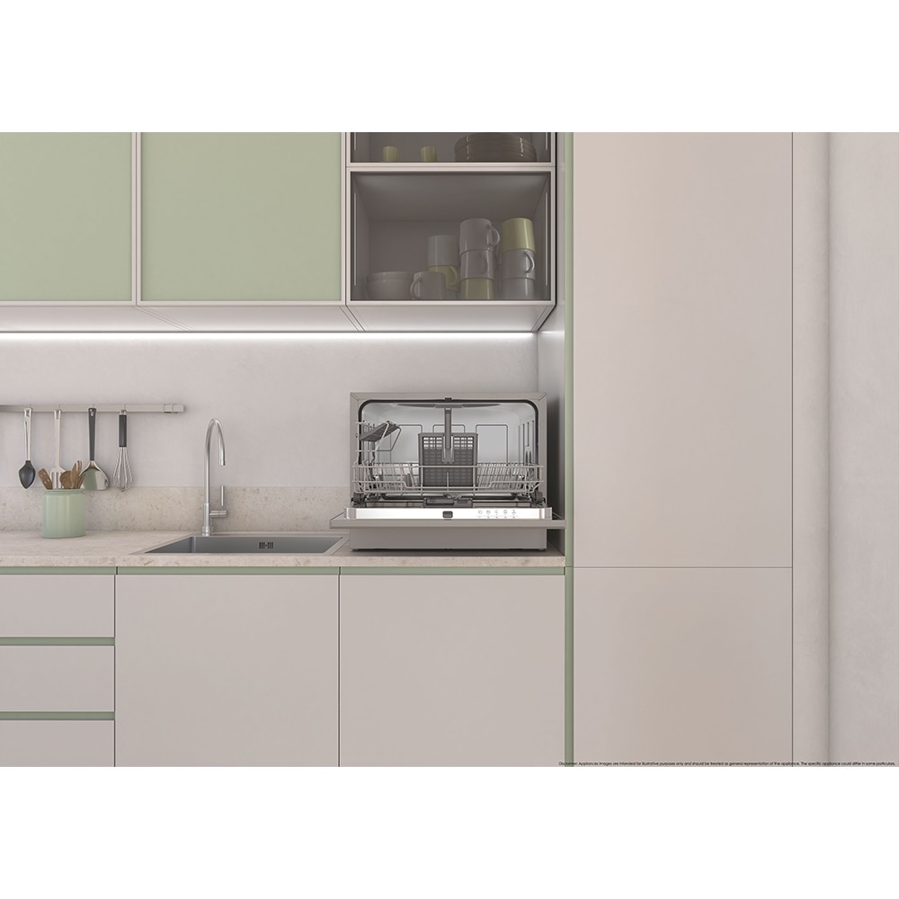 Masina de spalat vase independenta CANDY CP6E51LS, 6 seturi, 5 programe, 55 cm, Clasa E, argintiu