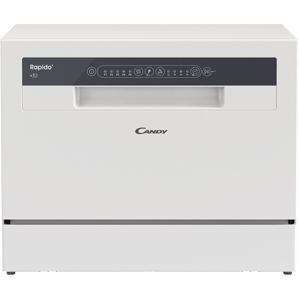 Masina de spalat vase independenta CANDY CP6E51LW, 6 seturi, 5 programe, 55 cm, Clasa E, alb