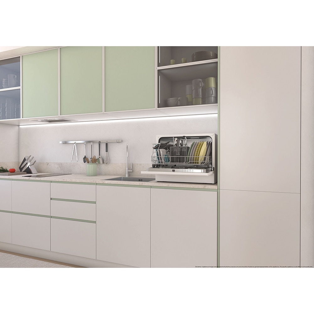 Masina de spalat vase independenta CANDY CP6E51LW, 6 seturi, 5 programe, 55 cm, Clasa E, alb