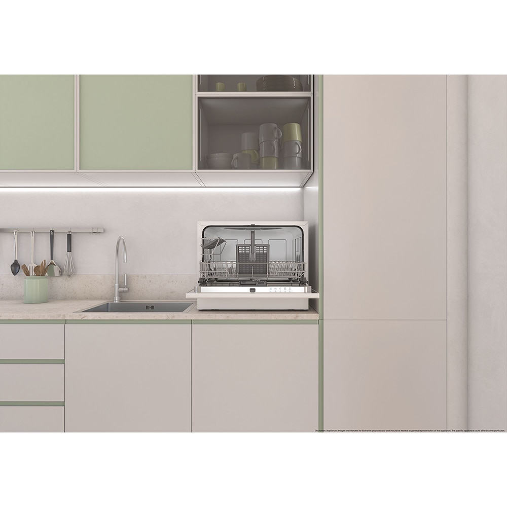 Masina de spalat vase independenta CANDY CP6E51LW, 6 seturi, 5 programe, 55 cm, Clasa E, alb