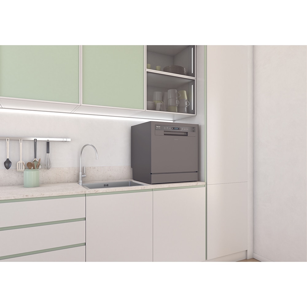 Masina de spalat vase independenta CANDY CP 8F9FFA, 8 seturi, 8 programe, 55 cm, Clasa F, antracit