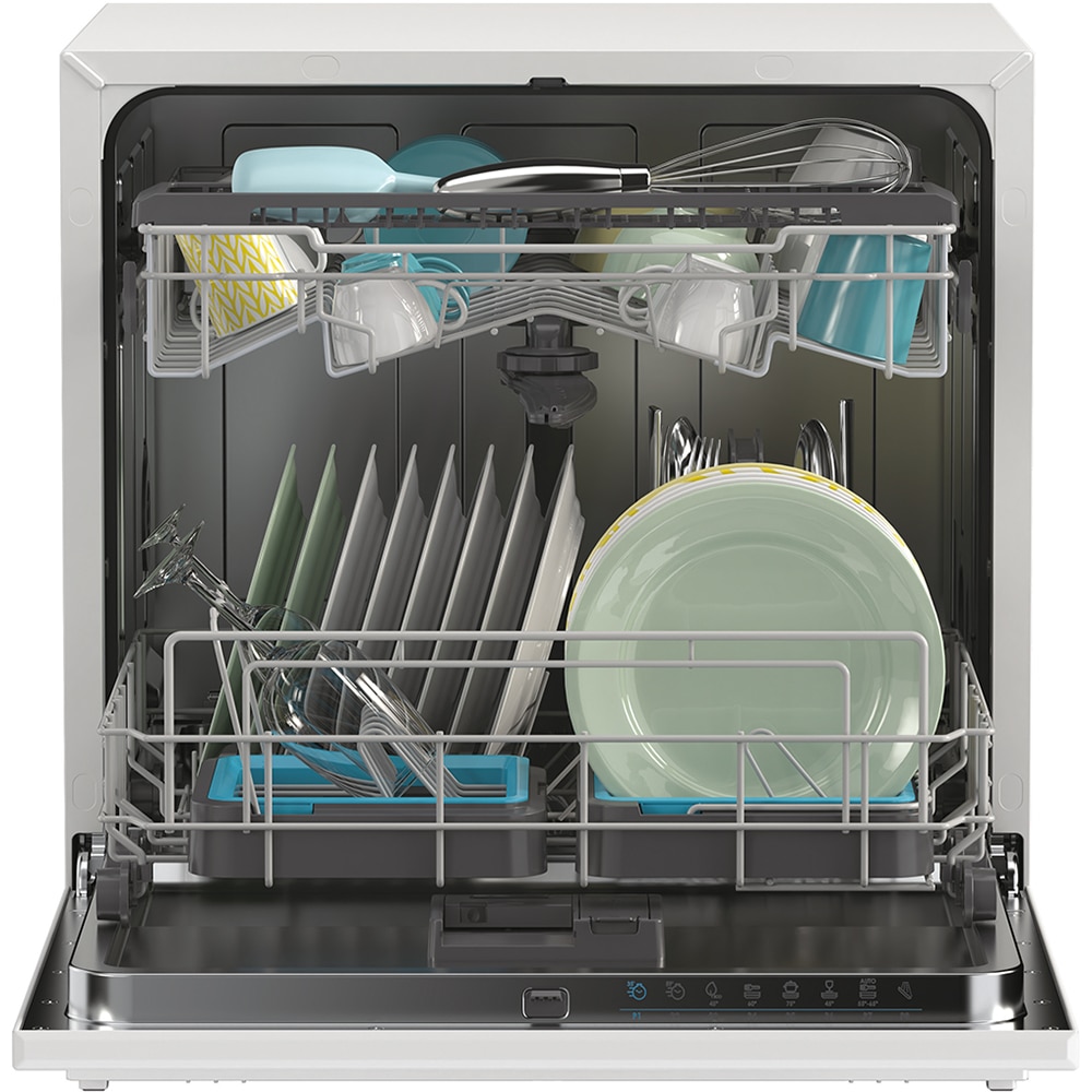 Masina de spalat vase independenta CANDY CP 8F9FFW, 8 seturi, 8 programe, 55 cm, Clasa F, alb