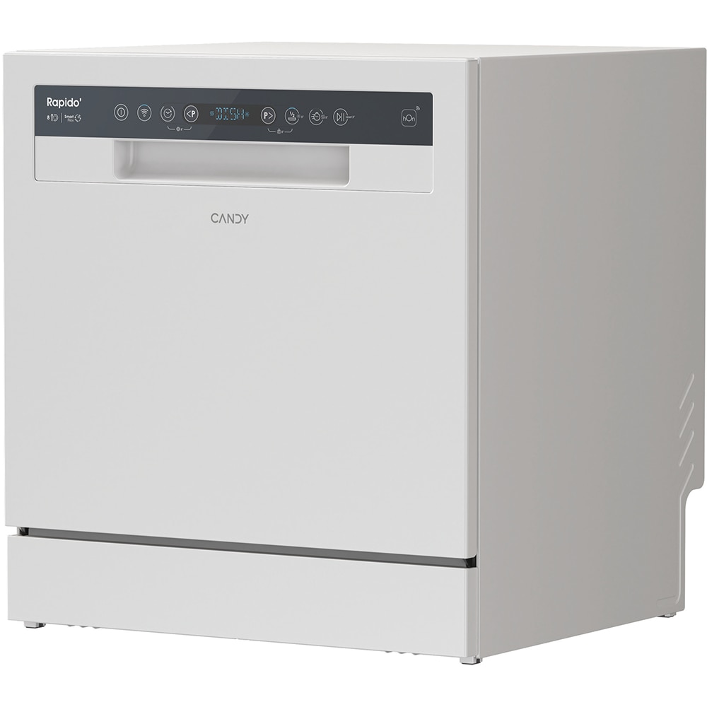 Masina de spalat vase independenta CANDY CP 8F9FFW, 8 seturi, 8 programe, 55 cm, Clasa F, alb