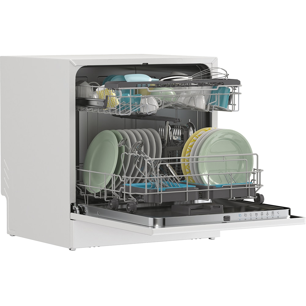 Masina de spalat vase independenta CANDY CP 8F9FFW, 8 seturi, 8 programe, 55 cm, Clasa F, alb
