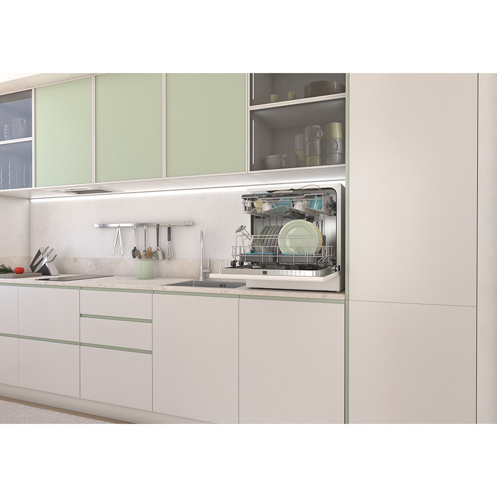 Masina de spalat vase independenta CANDY CP 8F9FFW, 8 seturi, 8 programe, 55 cm, Clasa F, alb