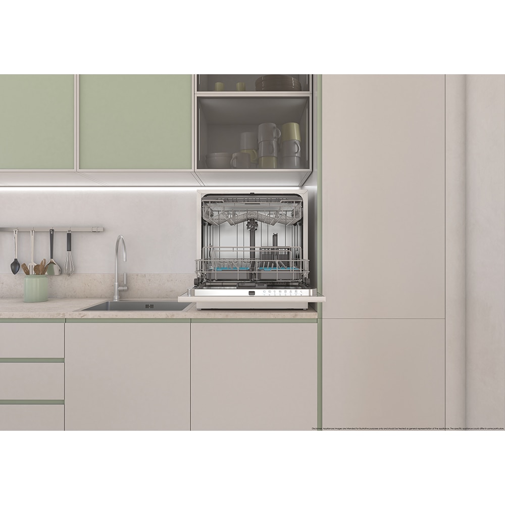 Masina de spalat vase independenta CANDY CP 8F9FFW, 8 seturi, 8 programe, 55 cm, Clasa F, alb