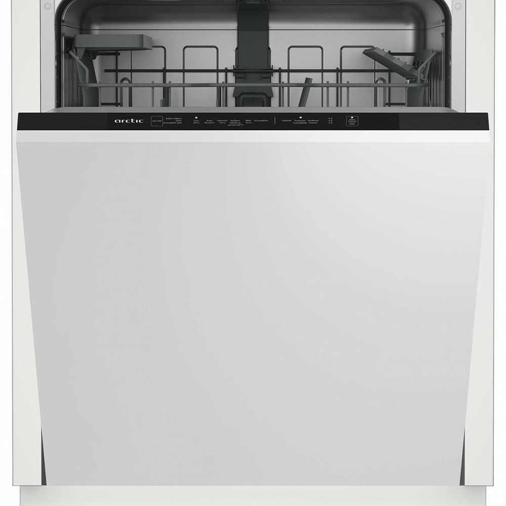 Masina de spalat vase incorporabila ARCTIC DIN1643, 14 seturi, 6 programe, 60 cm, Clasa D, panou comanda negru