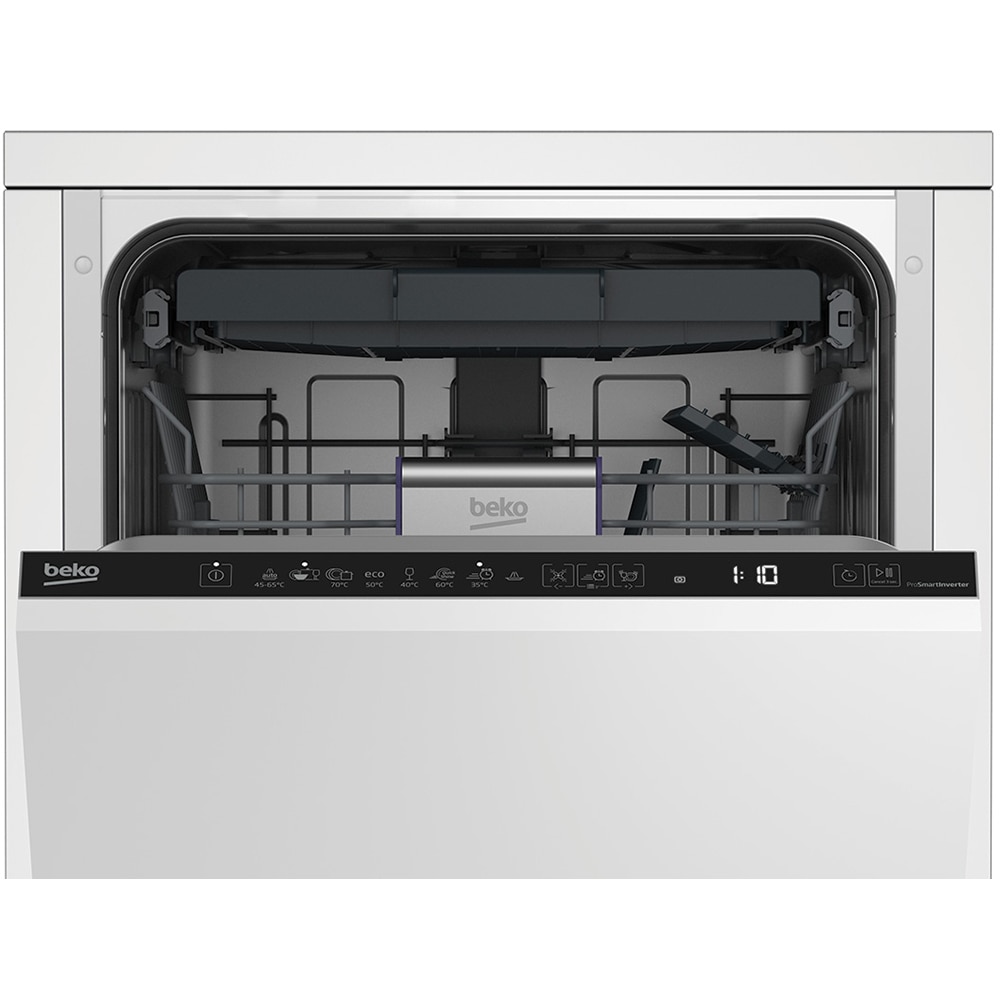 Masina de spalat vase incorporabila BEKO DIS48120, 11 seturi, 8 programe, 45 cm, Clasa E, panou comanda negru